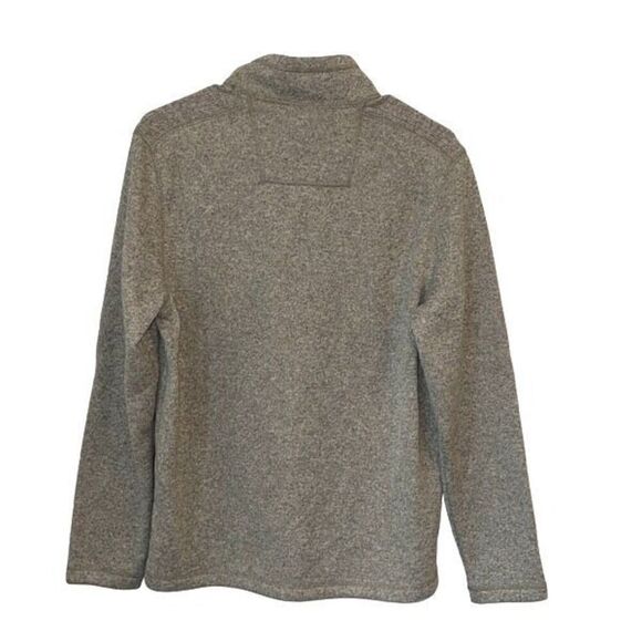 G.H. Bass & Co Mens 1/4 Button Henley Fleece Pullover Sweater Gray Small - Picture 3 of 8